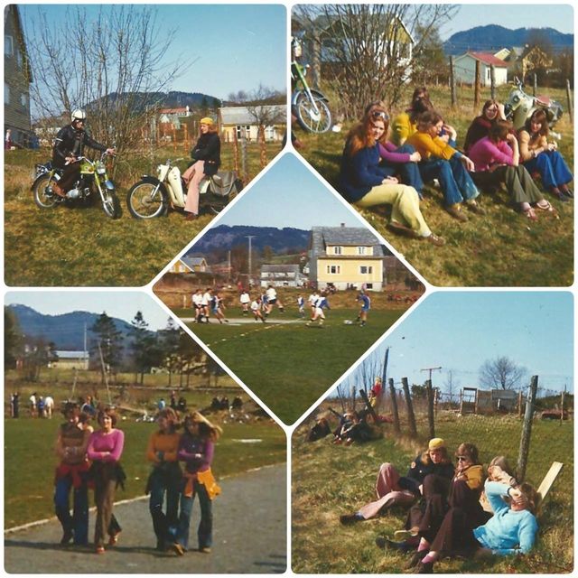 På tida denne sida handlar om, hadde me slengbukser, Suzuki og Tempo mopedar, og jentene  flokka seg på fotballkamp på gamla Myro om søndagen.