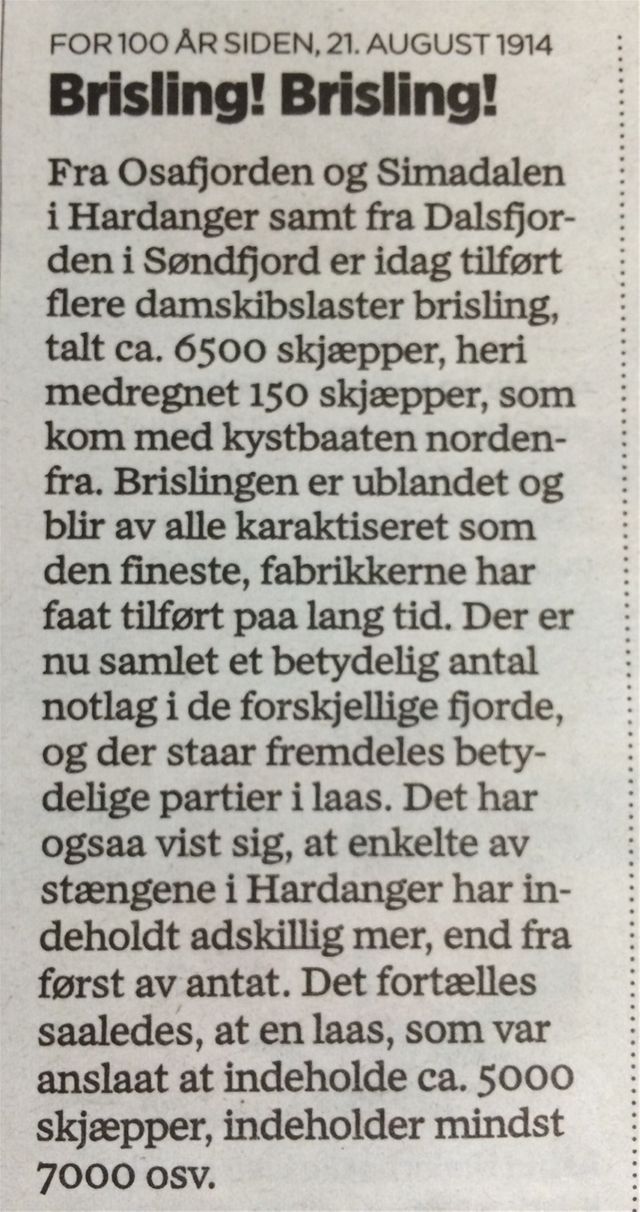 Brislingfiske 1914