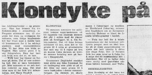 Det gjekk ville rykter om store pengar, men røynda var nok meir nøktern enn  ryktene.