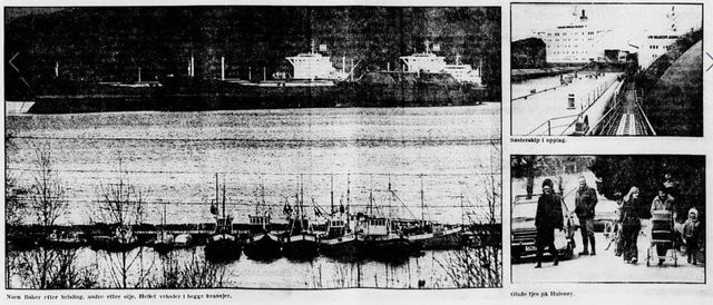 Brislingskøyter og supertankarar på Eidsvikjo i 1975