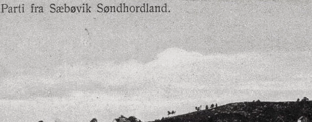Den nystarta fabrikken til Enoksen ytterst til høgre . Han starta Halsnøen Hermetikkfabrikk i 1908. Fabrikken var på Enoksen vis ganske liten i starten.