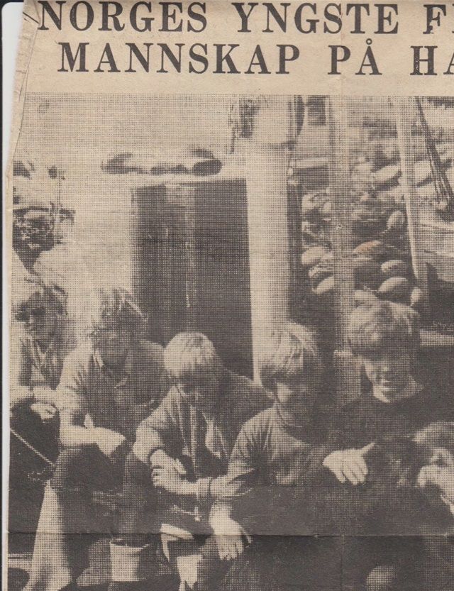 Kan hende det yngste og beste mannskapet på brislingfiske i 1971